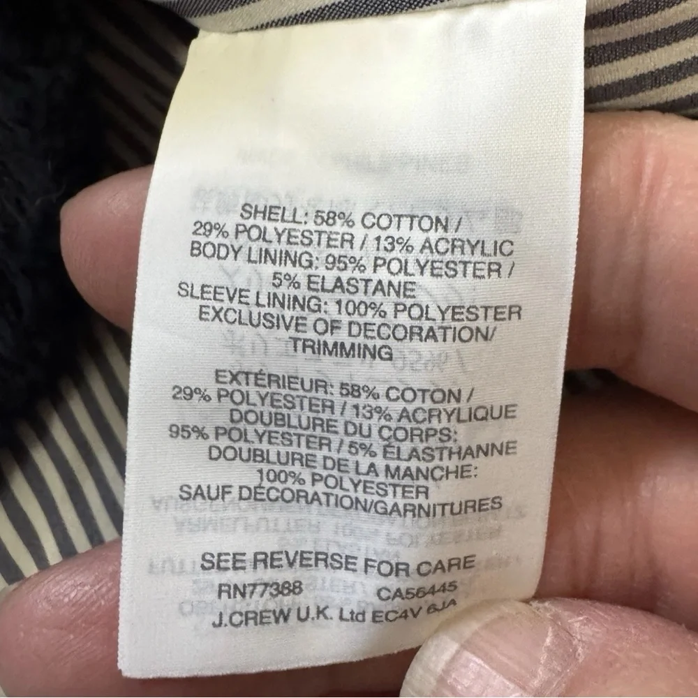 J. Crew gold stains lady